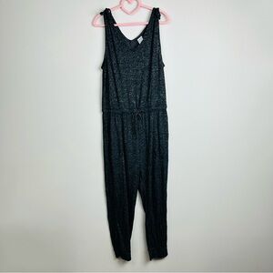 Stars Above Dark Gray Sleeveless Jumpsuit Pajama Size Medium